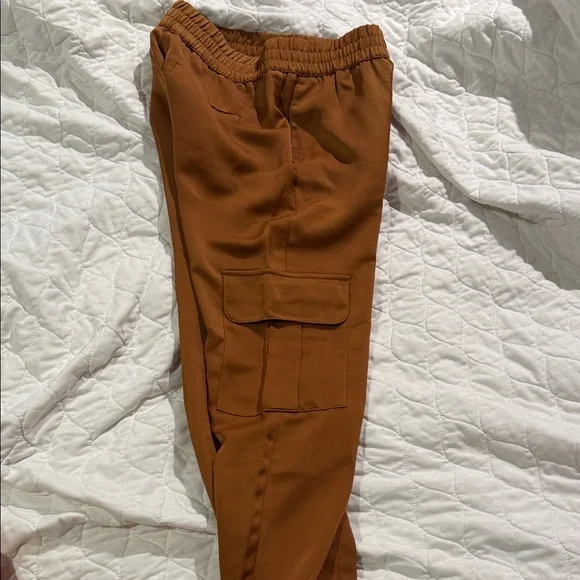 Rust colored Cargo Jogger Pants - Picture 4 of 5